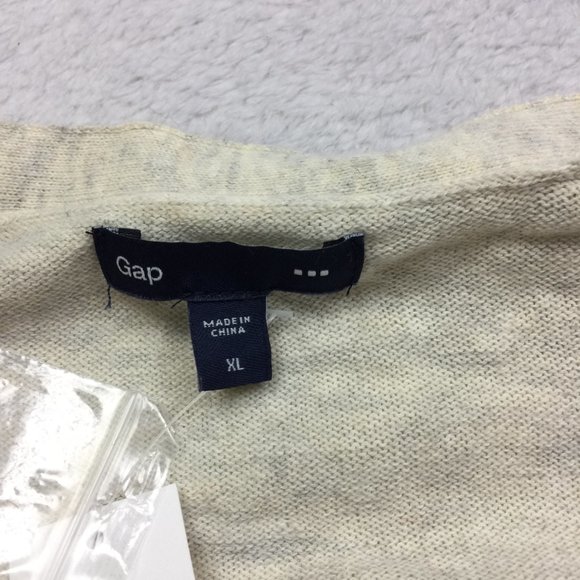 NWT Gap Cardigan Sweater Size XL Womans Beige Cotton Blend V-Neck Long Sleeve - Picture 9 of 16